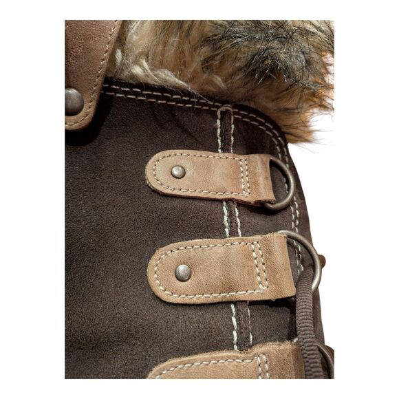Sorel Joan of Arctic Boots Faux Fur Brown Waterproof Insulated Winter 7 Snow - Picture 5 of 10